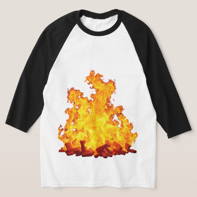 Camiseta básica de 3/4 Sleeve Raglan de fuego para (Distribución)