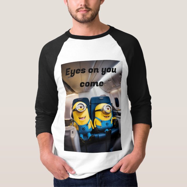 Camiseta básica de 3/4 Sleeve Raglan para hombres: (Anverso)