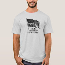 Camiseta básica de aniversario de EE. UU. Tinta ne
