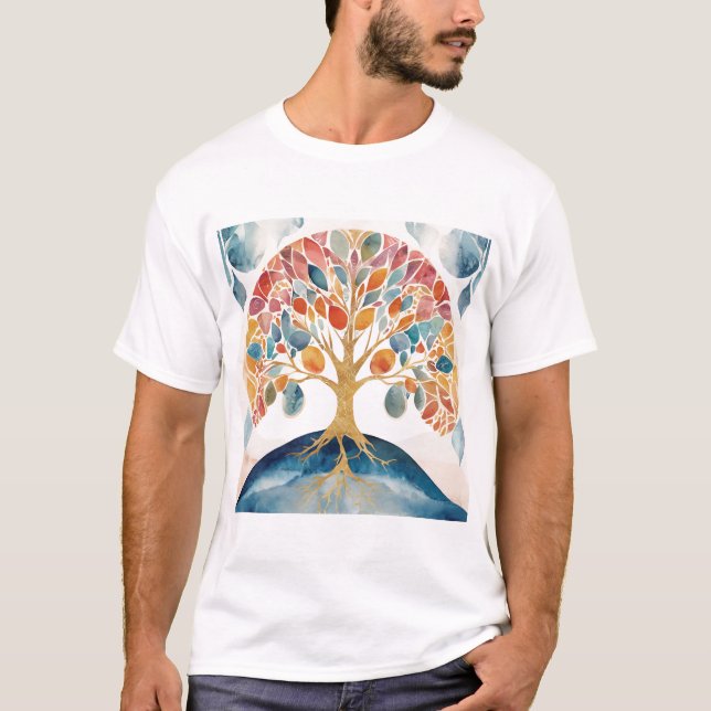 Camiseta básica de árbol de la vida (Anverso)