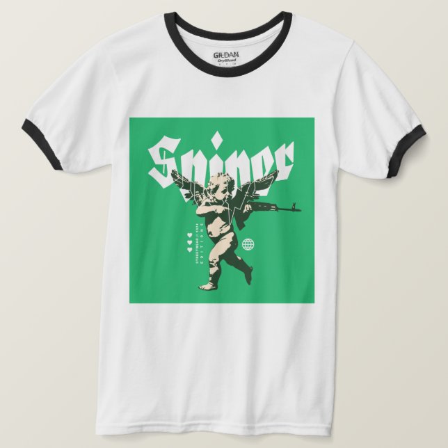 Camiseta básica de aro para hombre (Anverso del diseño)