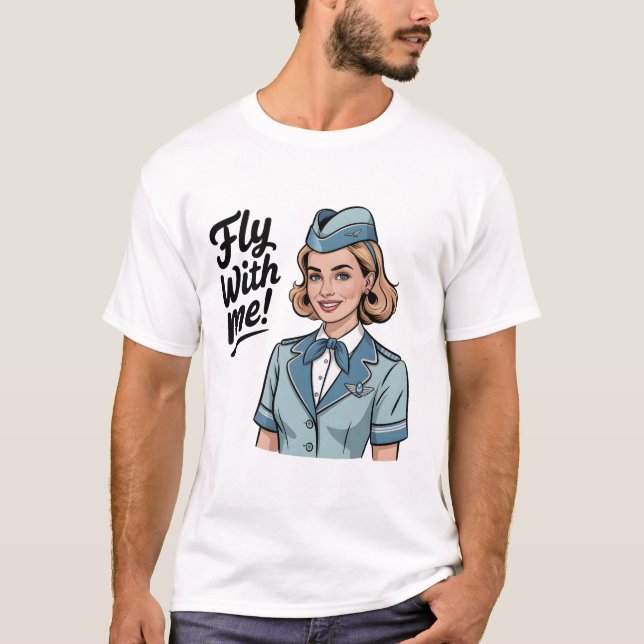 Camiseta básica de azafata escandinava (Anverso)