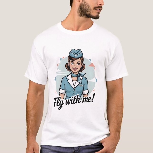 Camiseta básica de azafata escandinava (Anverso)
