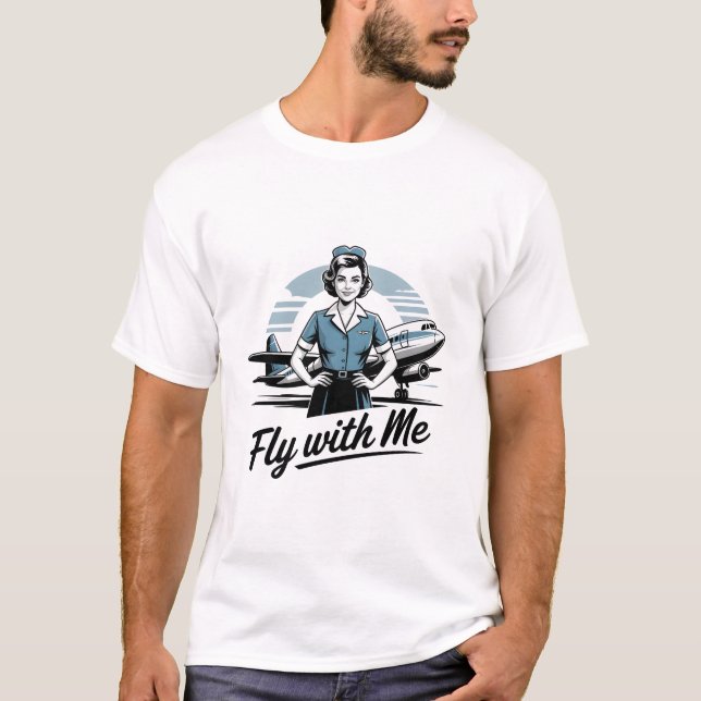 Camiseta básica de azafata escandinava (Anverso)