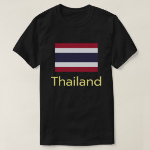 Camiseta básica de bandera tailandesa