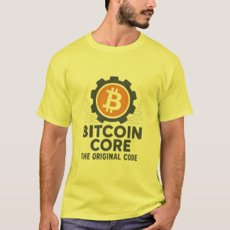 Camiseta básica de Bitcoin - Engranaje "El código