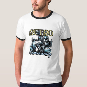 Camiseta básica de cuello de aro para hombre