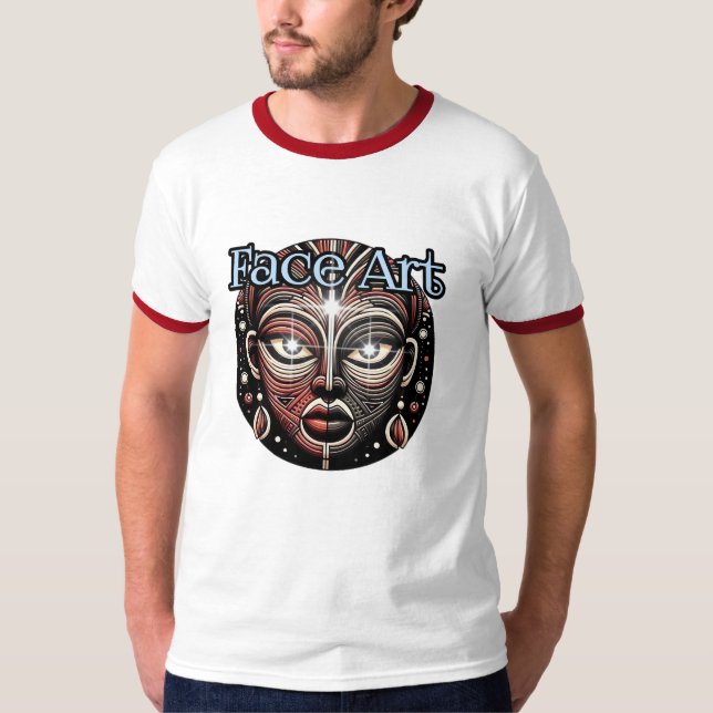 Camiseta básica de cuello de aro para hombre  (Anverso)