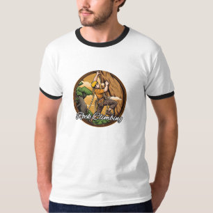 Camiseta básica de cuello de aro para hombre 