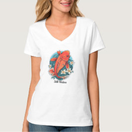 Camiseta básica de cuello en V para mujer