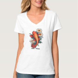 Camiseta básica de cuello en V para mujer