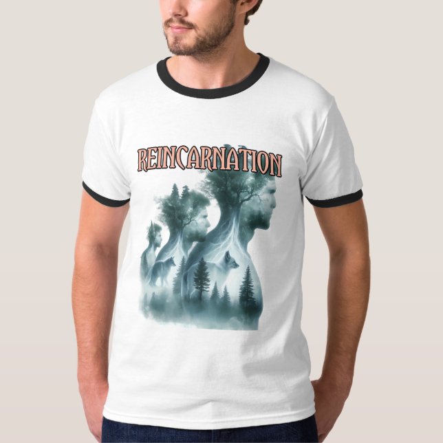 Camiseta básica de cuello redondo para hombre (Anverso)