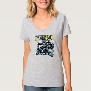 Camiseta básica de cuello V para mujeres