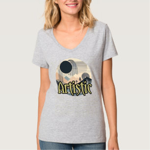 Camiseta básica de cuello V para mujeres