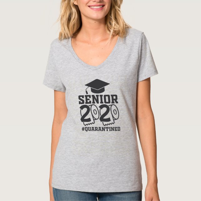 Camiseta básica de cuello V para mujeres (Anverso)