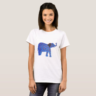 Camiseta básica de dibujo de elefante