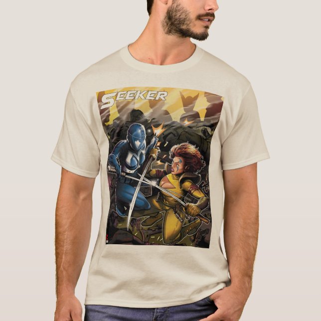 Camiseta básica de diseño de buscador V1 (Anverso)