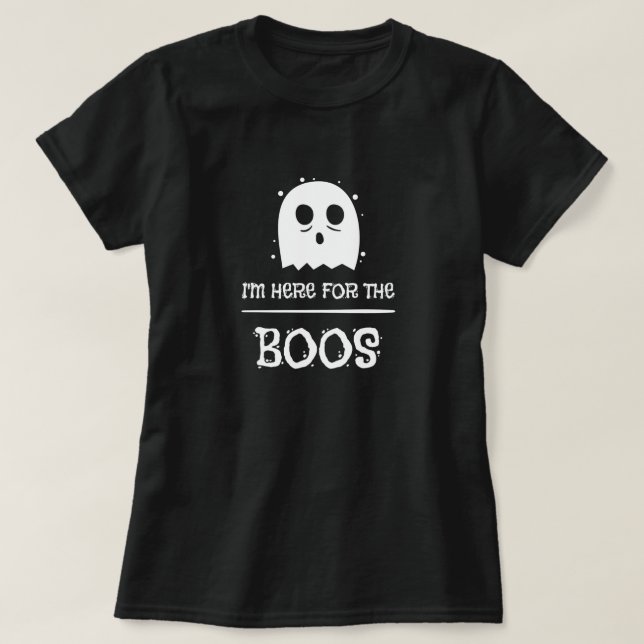 Camiseta básica de fantasma de Halloween (Diseño del anverso)