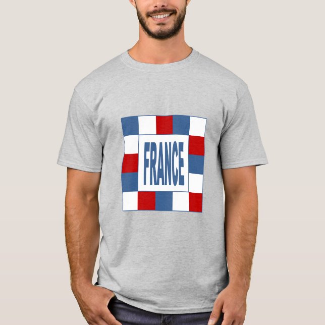 Camiseta básica de FRANCE Gray (Anverso)