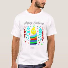 Camiseta básica de hombre Felicitaciones con vela