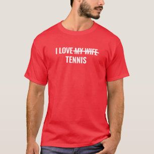 Camiseta básica de hombre Me encanta el tenis