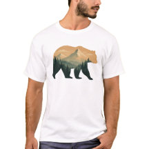 Camiseta básica de hombre oso