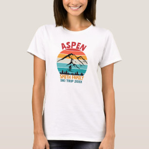Camiseta básica de hombre para viaje de esquí fami