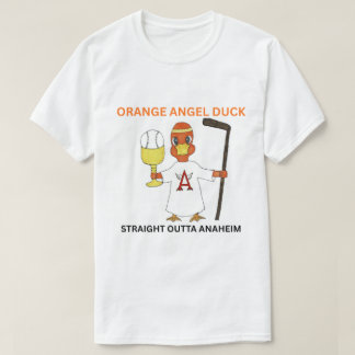 Camiseta básica de hombre pato ángel naranja