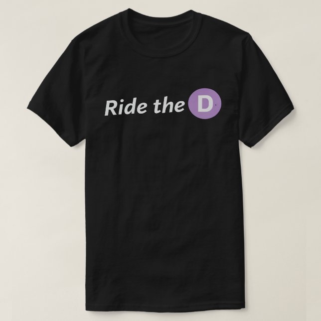 Camiseta básica de hombre Ride the D (Diseño del anverso)