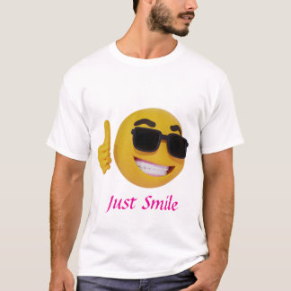 Camiseta básica de hombres con Emoji de sonrisa