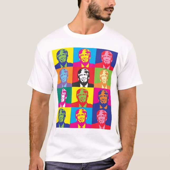 Camiseta básica de hombres de arte pop de Donald T (Anverso)