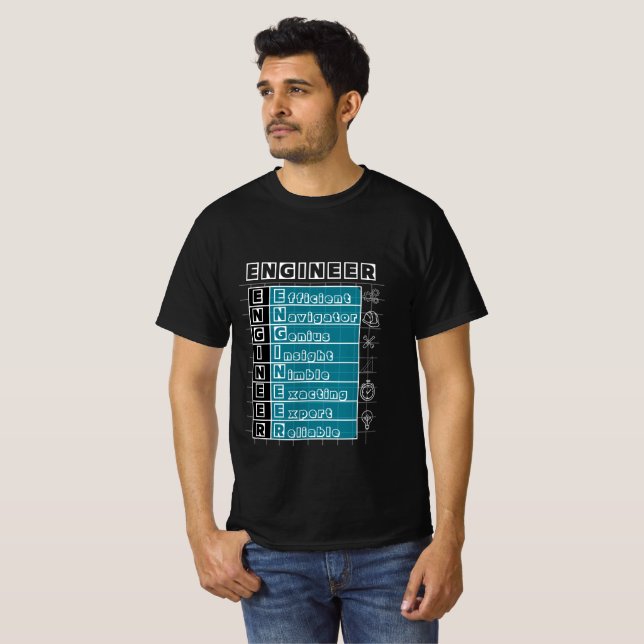 Camiseta básica de ingeniero (Anverso completo)