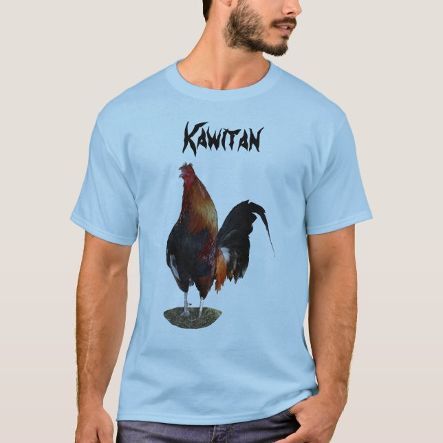 Camiseta básica de Kawitan azul clara (Anverso)