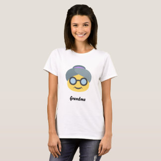 Camiseta básica de la emoji de la abuela