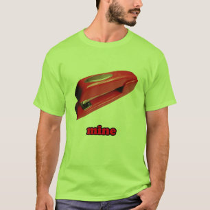 Camiseta básica de la mina de la grapadora