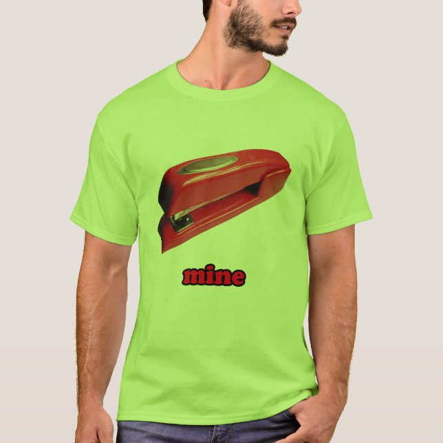 Camiseta básica de la mina de la grapadora (Anverso)