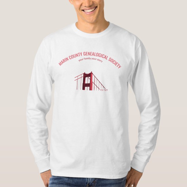 Camiseta básica de larga duración para hombres (Anverso)