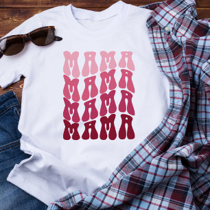 Camiseta básica de las mujeres de Retro Font Mama