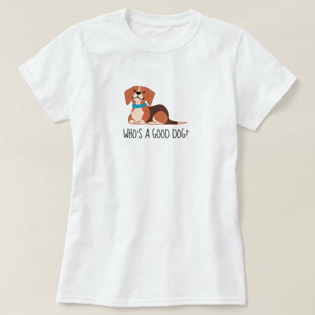 Camiseta básica de las mujeres del perro bueno (Diseño del anverso)