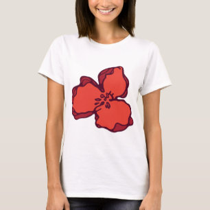 Camiseta básica de las mujeres florales: florecimi