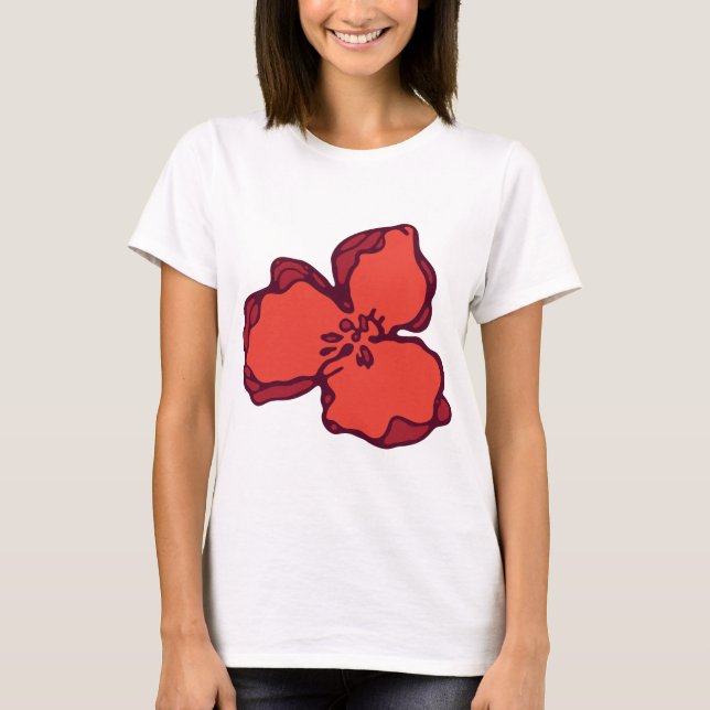 Camiseta básica de las mujeres florales: florecimi (Anverso)