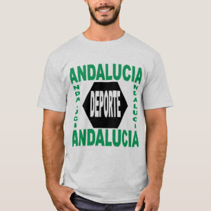 Camiseta básica de los hombres ceniza a ANDALUCIA 
