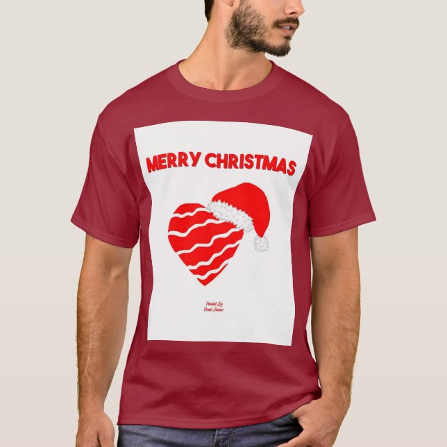 Camiseta básica de los hombres de cimarrona navida (Anverso)