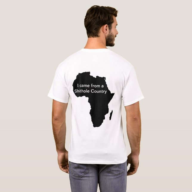 Camiseta básica de los hombres de los países de (Reverso completo)