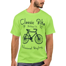 Camiseta básica de los hombres en bicicleta clásic
