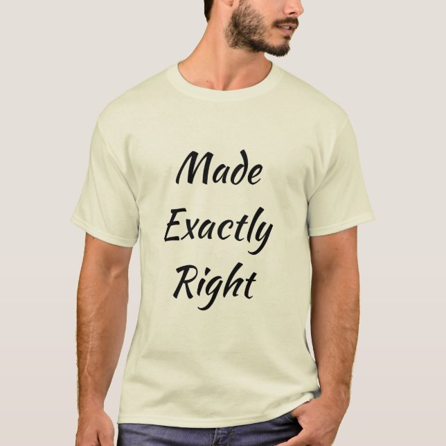 Camiseta básica de los hombres hecha exactamente c (Anverso)
