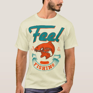 Camiseta básica de los hombres que pescan