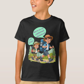 Camiseta básica de los niños aventureros
