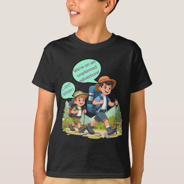 Camiseta básica de los niños aventureros (Anverso)