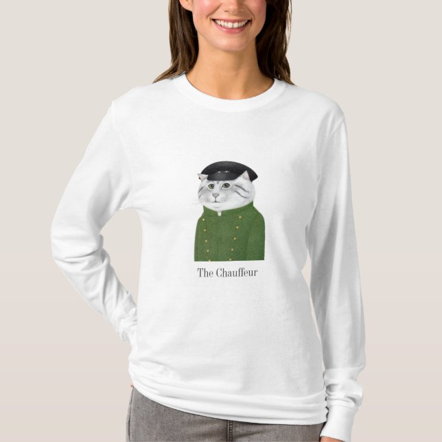 Camiseta básica de manga larga CHAUFFEUR CAT para  (Anverso)